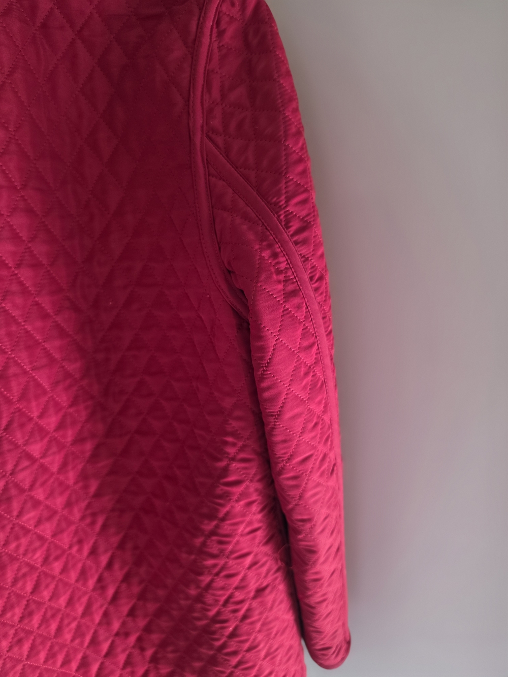 London Fog Quilted Red Button-Front Jacket S/M - Picture 8 of 8